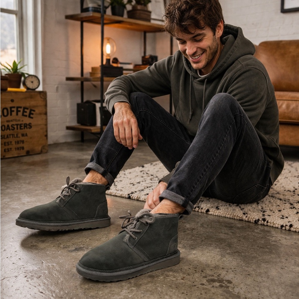 UGG Men's Charcoal Chukka Boots 8